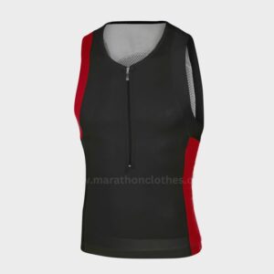 wholesale black and red triathlon suit top manufacturer in USA