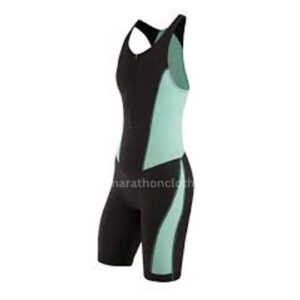 wholesale black green women's marathon pursuit tri suit manufacturer