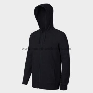 wholesale black hooded marathon jacket manufacturer
