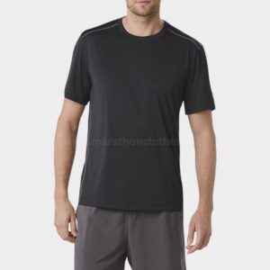 Wholesale black short sleeve marathon t-shirt