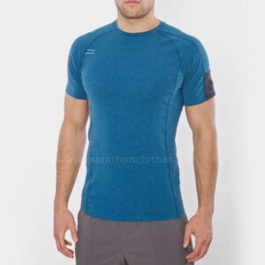 wholesale blue and black short sleeves marathon t-shirt manufacturer