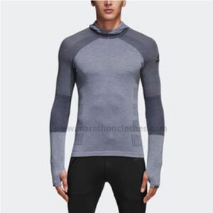 wholesale men's black and grey athletic marathon hoodie manufacturer