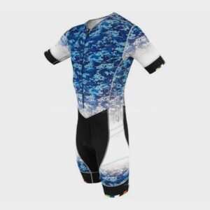 wholesale blue black and white triathlon suit manufacturer