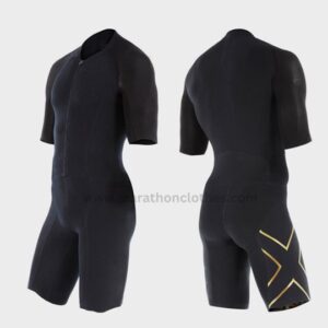 wholesale men's black sleeved triathlon marathon suit manufacturer