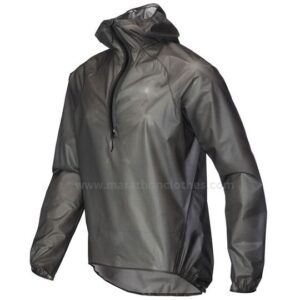wholesale mens half zip marathon rain jacket with hood