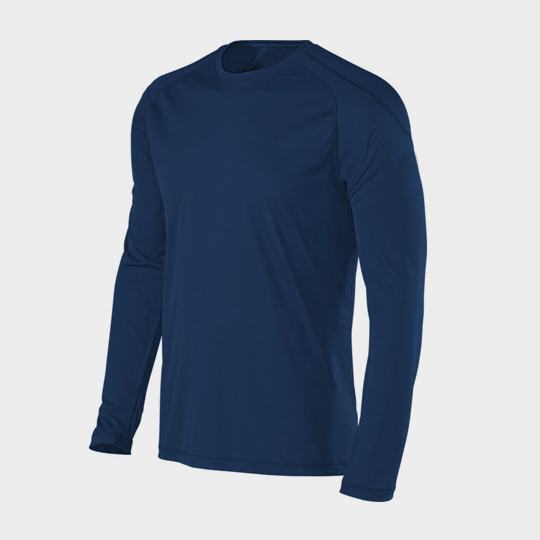 blue athletic shirt