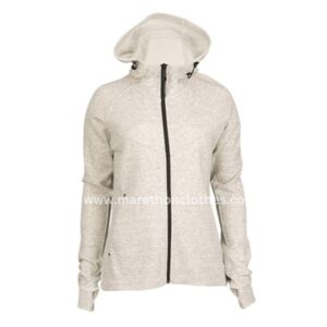 wholesale women beige structured fit fleece marathon sweatshirt manufacturer